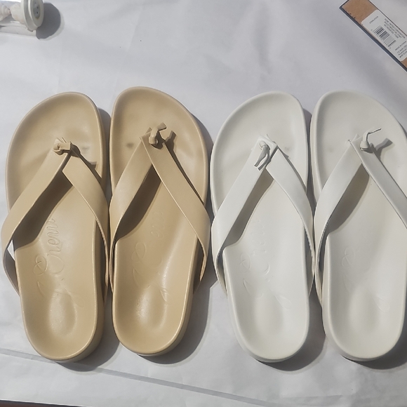 J. Crew Shoes - J. Crew Women's Cream And White Flip Flops You Get Both Pairs